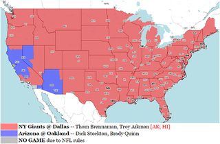 Illustration for article titled Your NFL Week 7 Viewing Maps